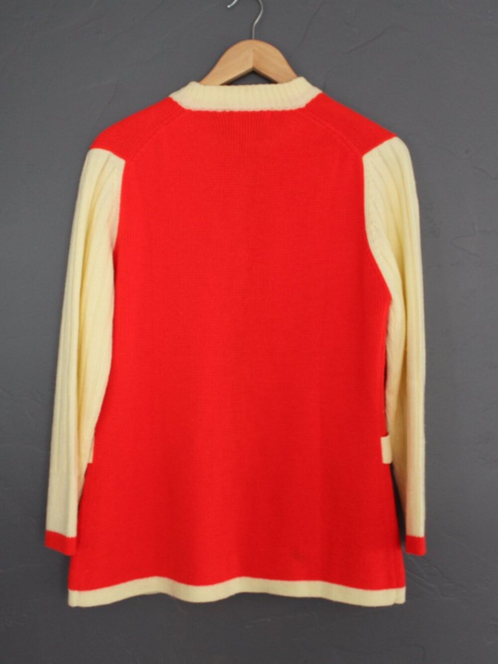 VINTAGE Red knit jacket - Picture 4 of 5
